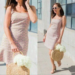 J. Crew Pink Umbrella Print Dress Size 16 NWT